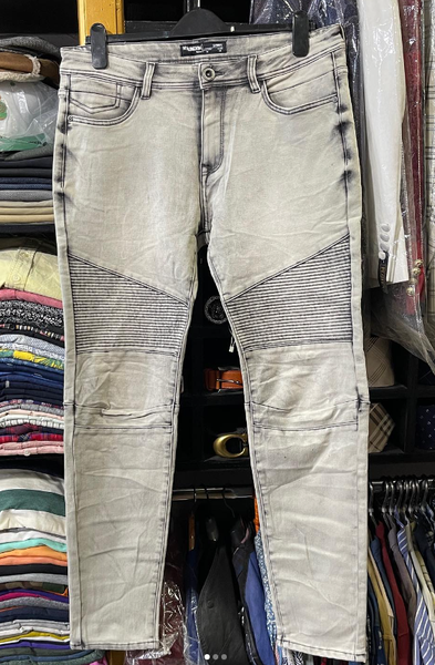 Biker Tattered Stretch Jeans