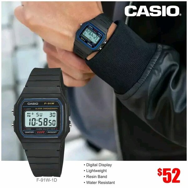 Montre digitale Casio F-91W