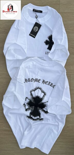 T-shirt blanc motif croix