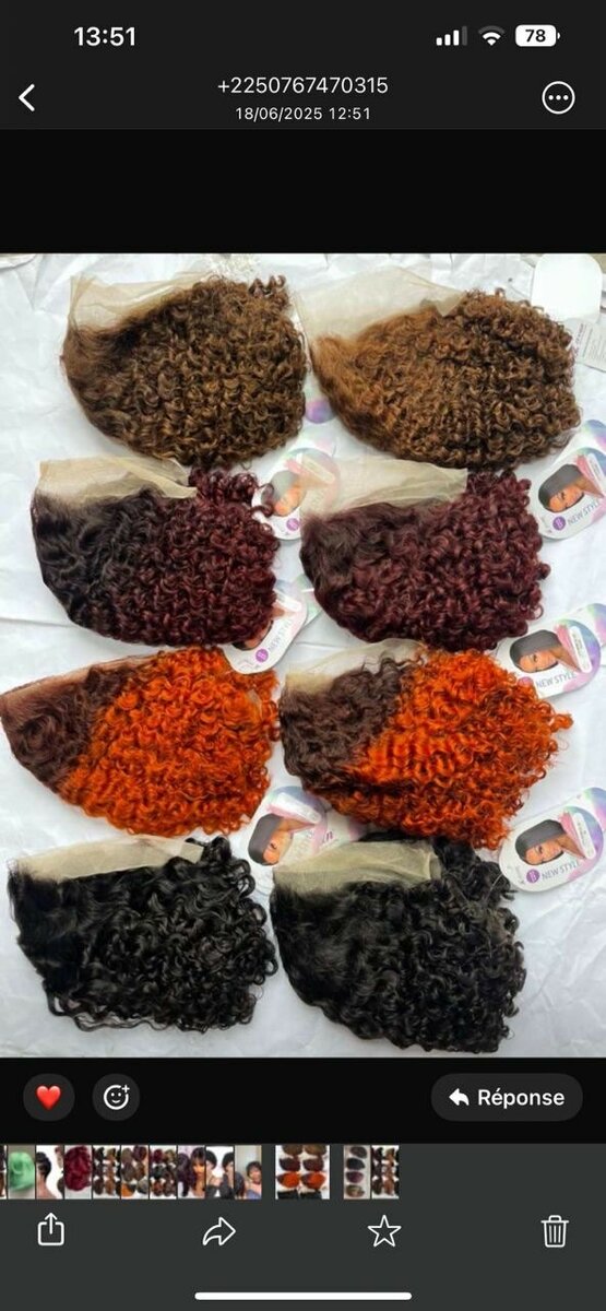 Perruques Bouclées Colorées