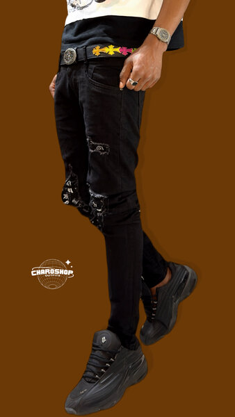 Jeans slim noirs stylés