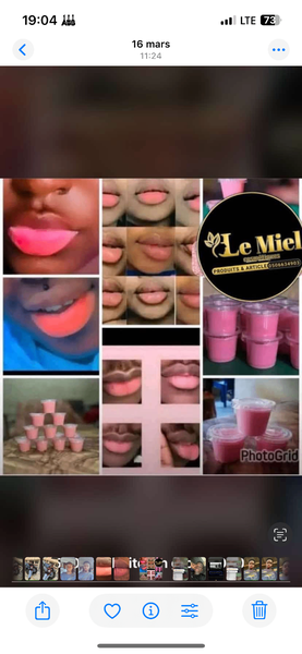 Crème de lèvre rose en G et D