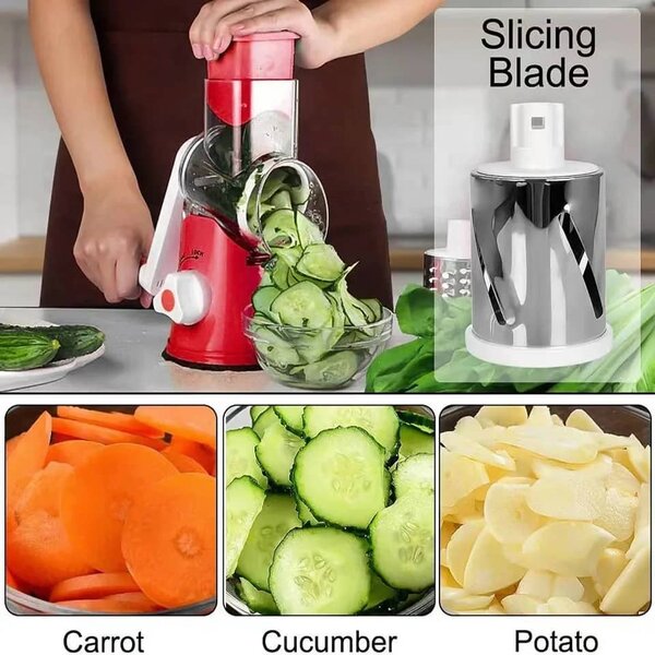 Râpe et trancheuse manuelle multifonctions