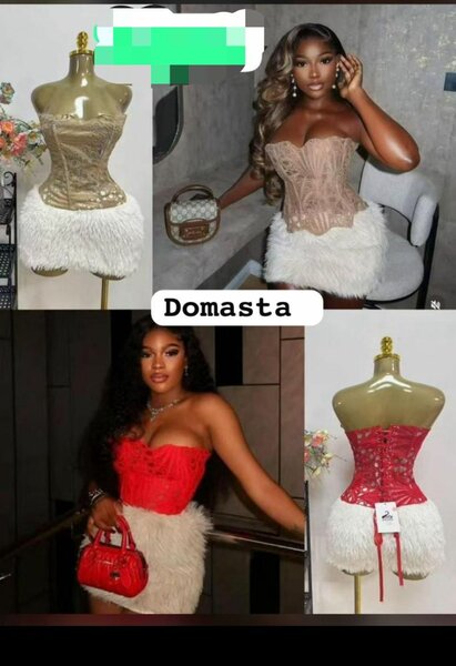 Robe corset plume élégante