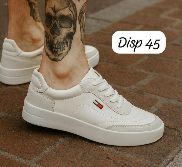 Sneakers en cuir blanc