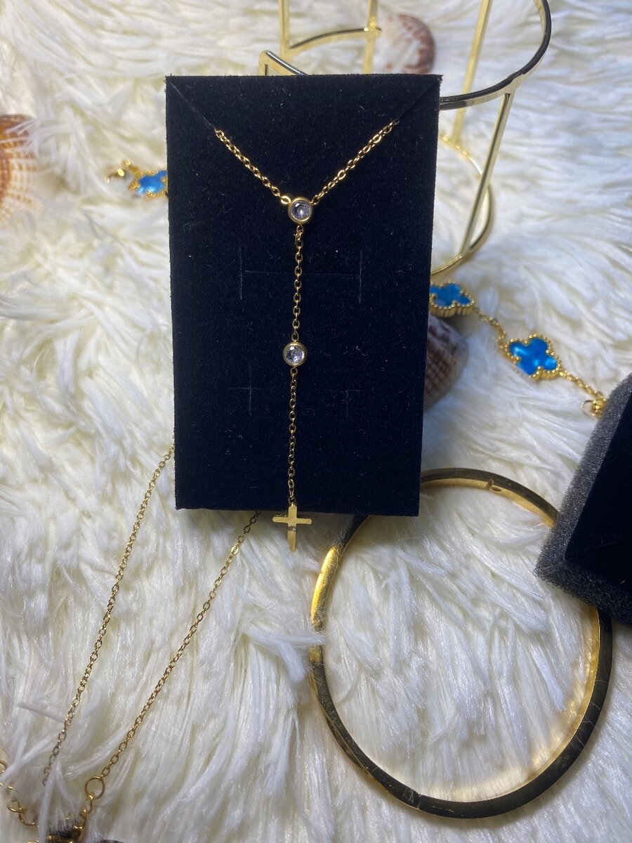 Elegant Gold Cross chaîne