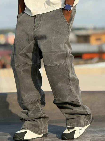 Pantalon Cargo Gris Homme