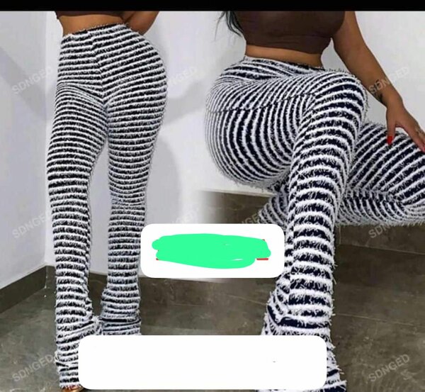 Pantalon à rayures glamour