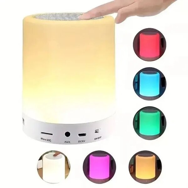Mini baffle Bluetooth veilleuse Multicolore