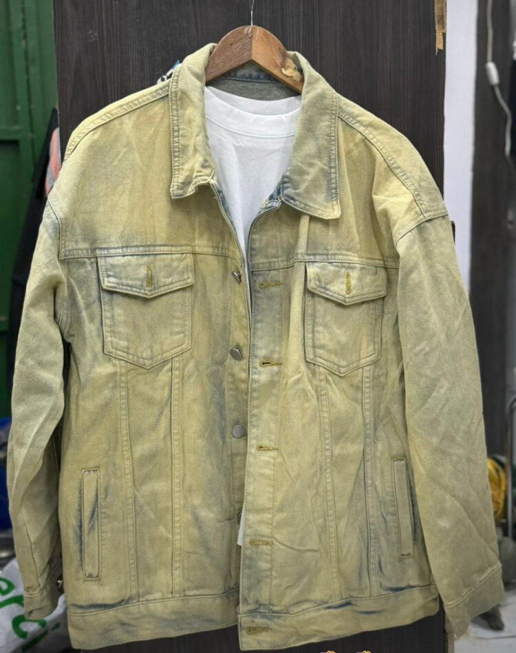 Veste en jean délavée