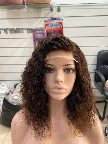 Curly Brown Lace Front Wig