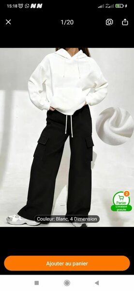 Hoodie doux blanc femme