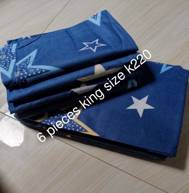 Bed linen set (6 pieces, king size)