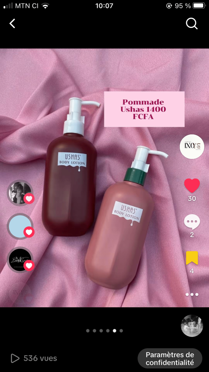 Lotion hydratante Ushas