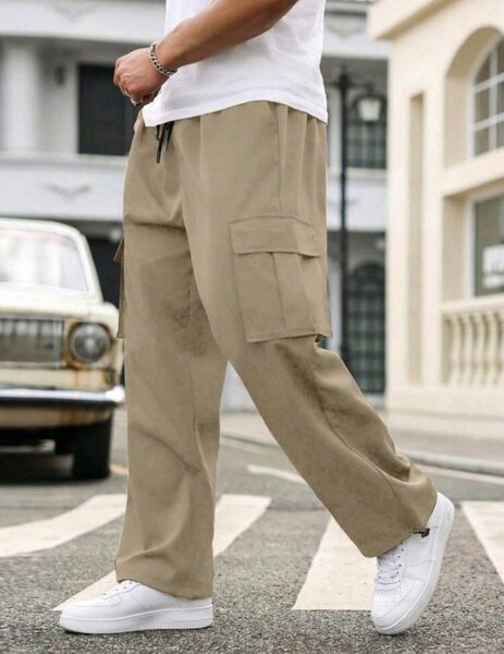 Pantalon cargo beige homme