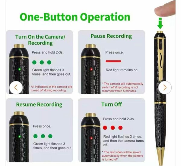 Ahfiwaso Indoor/ Outdoor 1080P FHD pen camera