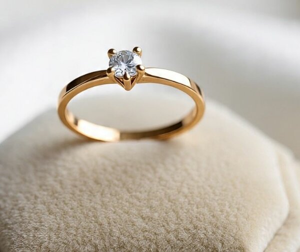 Bague de promesse en or plaqué