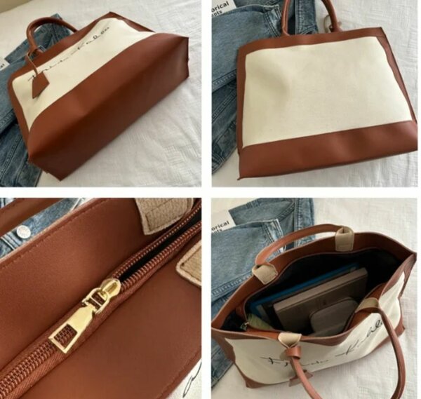 Sac fourre-tout en toile chic