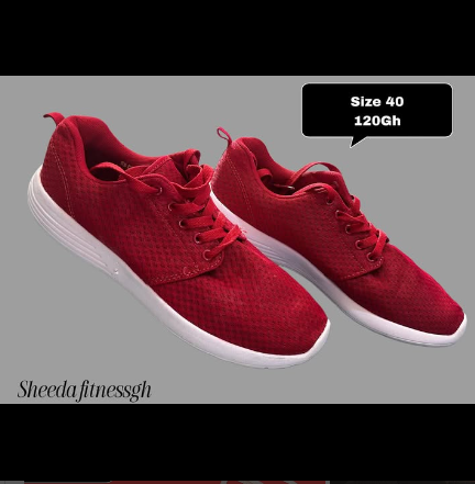 red sneakers