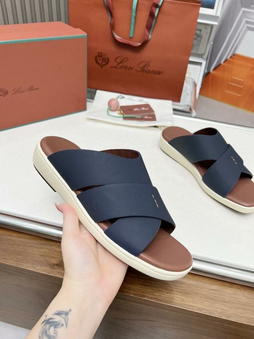 Sandales Plates en Cuir pour Femme