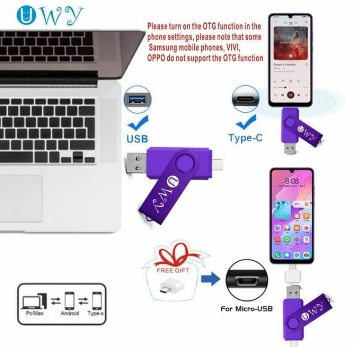 Clé USB 128gb 3in 1