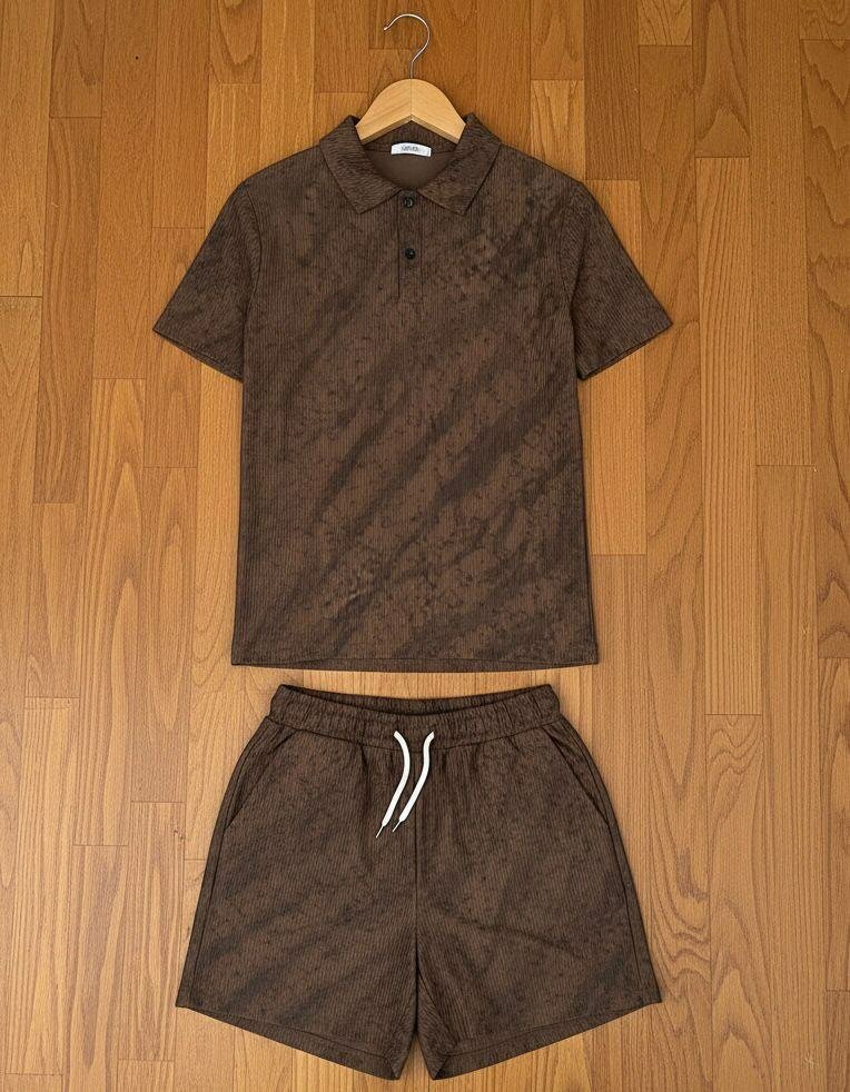 Ensemble Polo et Short Marron