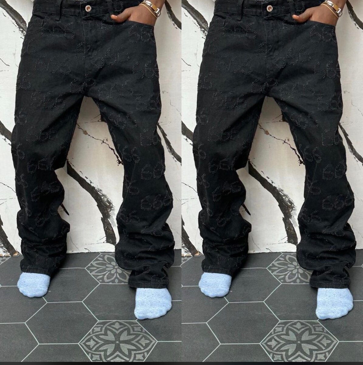 Jeans noirs décontractés