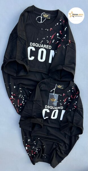 T-shirt noir tendance Dsquared