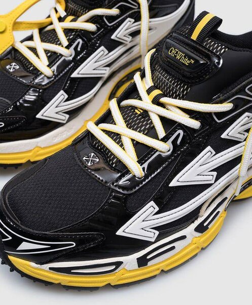 Sneakers off white noir jaune