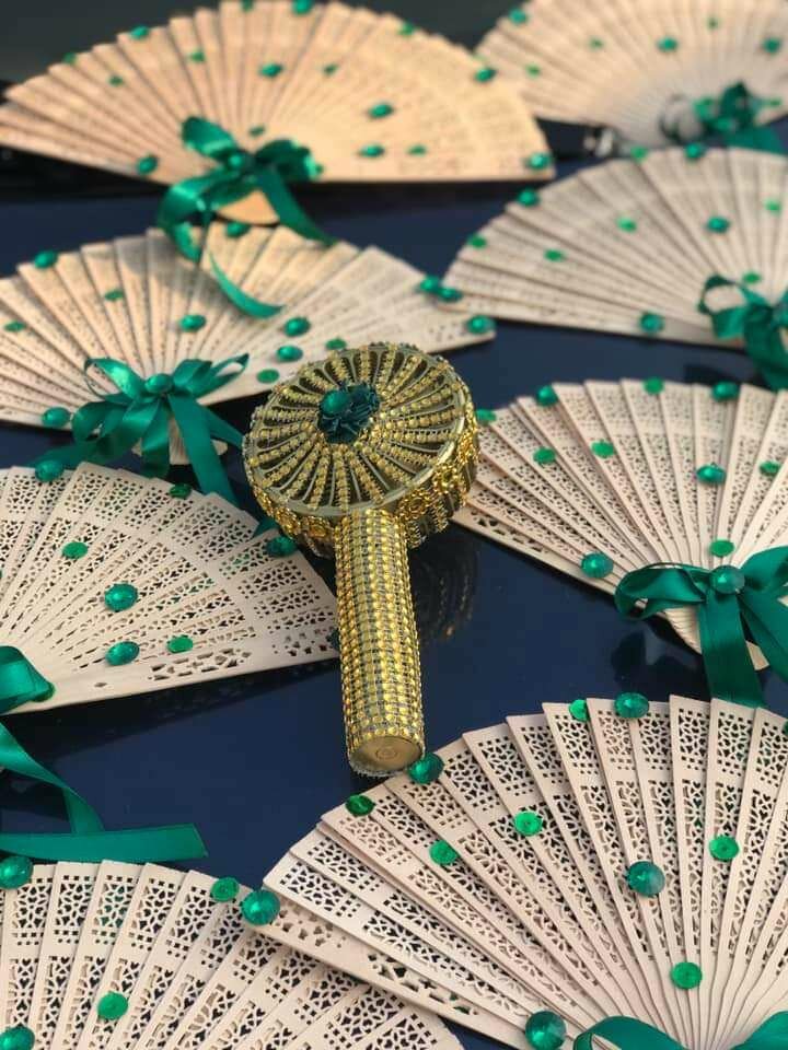 Beautiful engagement fan for brides bridal fan