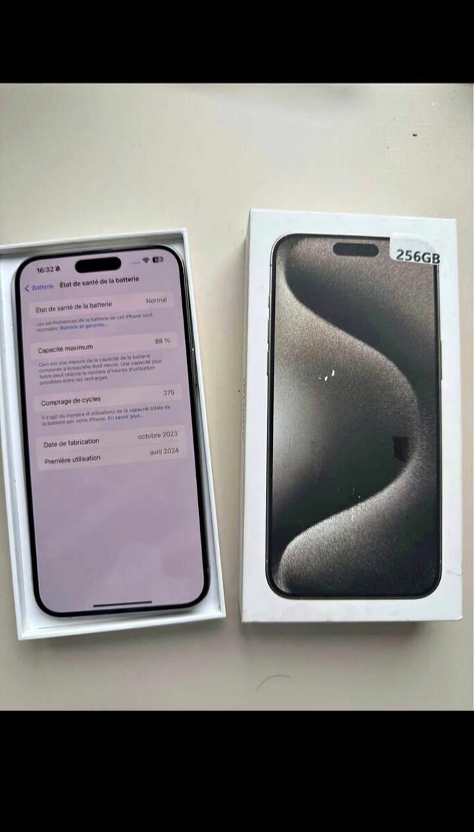 iPhone13 Pro max 256 Go Argent