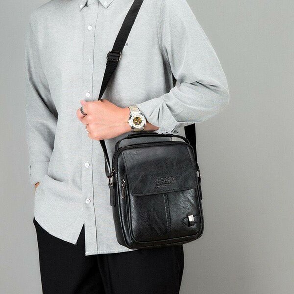 Jeep Leather Crossbody shoulder Sling Bag
