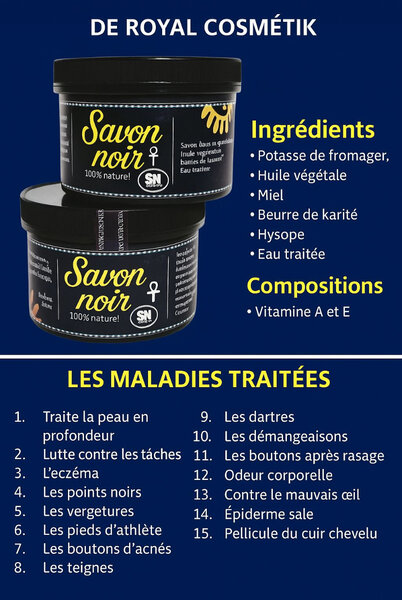 Savon Noir Naturel Royal Cosmétik