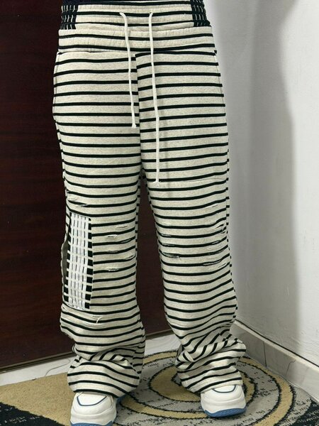 Pantalon à rayures confortable