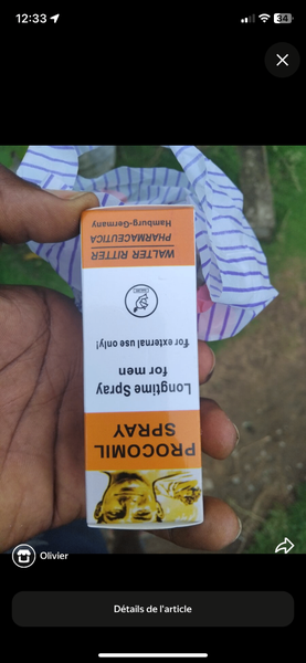 Spray retardant pour hommes