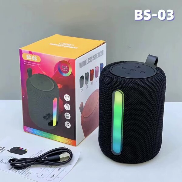 Enceinte Bluetooth BS-03 avec LED RGB