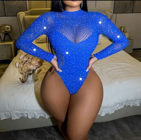 Body scintillant bleu glamour