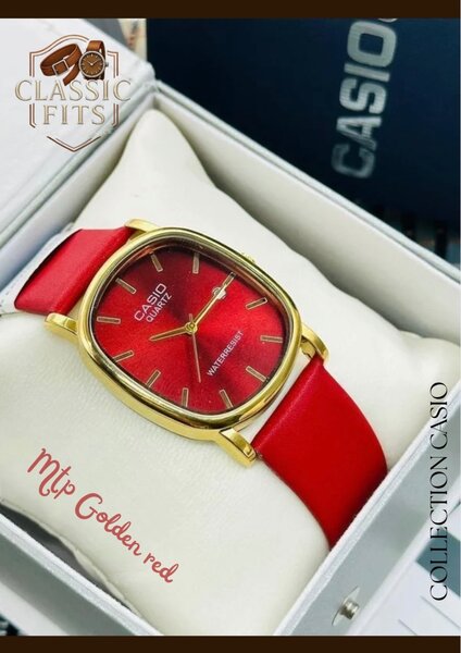 Montre Casio Rouge Doré