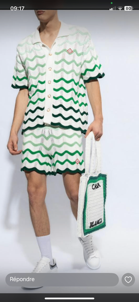 Ensemble tricot à motif coloré