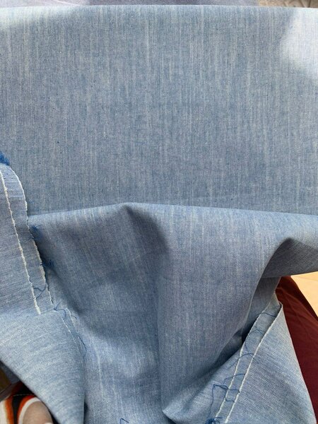 Tissu en denim et rayures