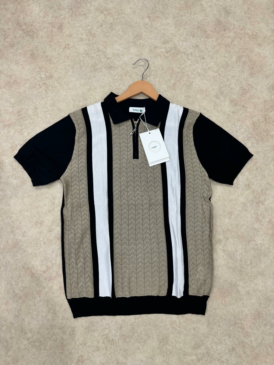 Polos rayés en maille homme