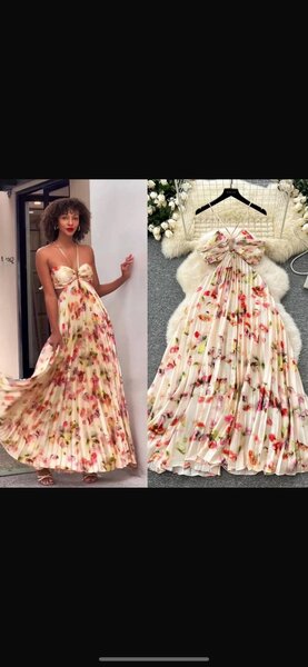 Robe Longue Imprimée Élégante