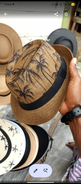 Chapeau fedora homme motif palmier