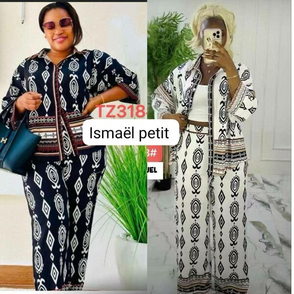 Ensemble ethnique à motifs