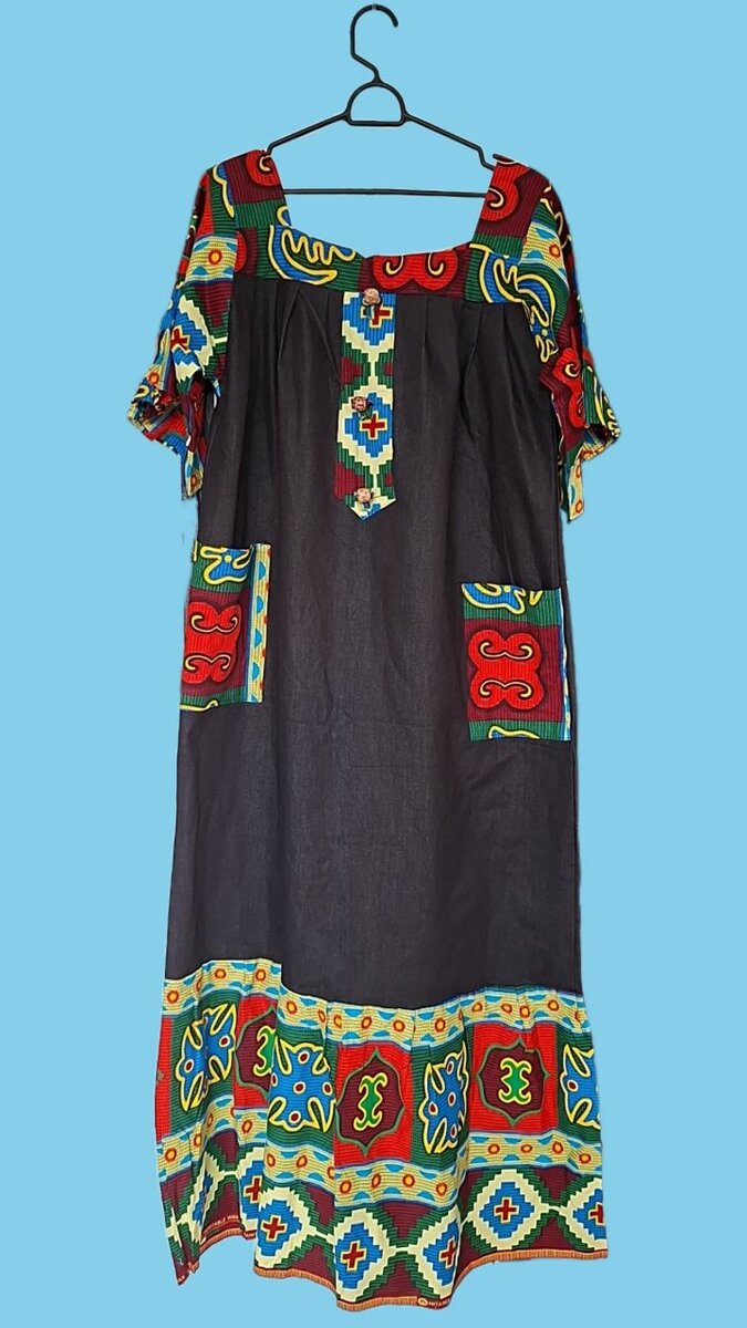 Robe maxi ethnique colorée