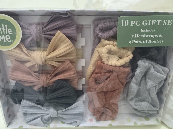 Baby Headwraps & Booties Set