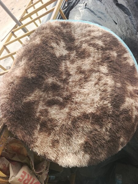 Tapis rond peluche doux