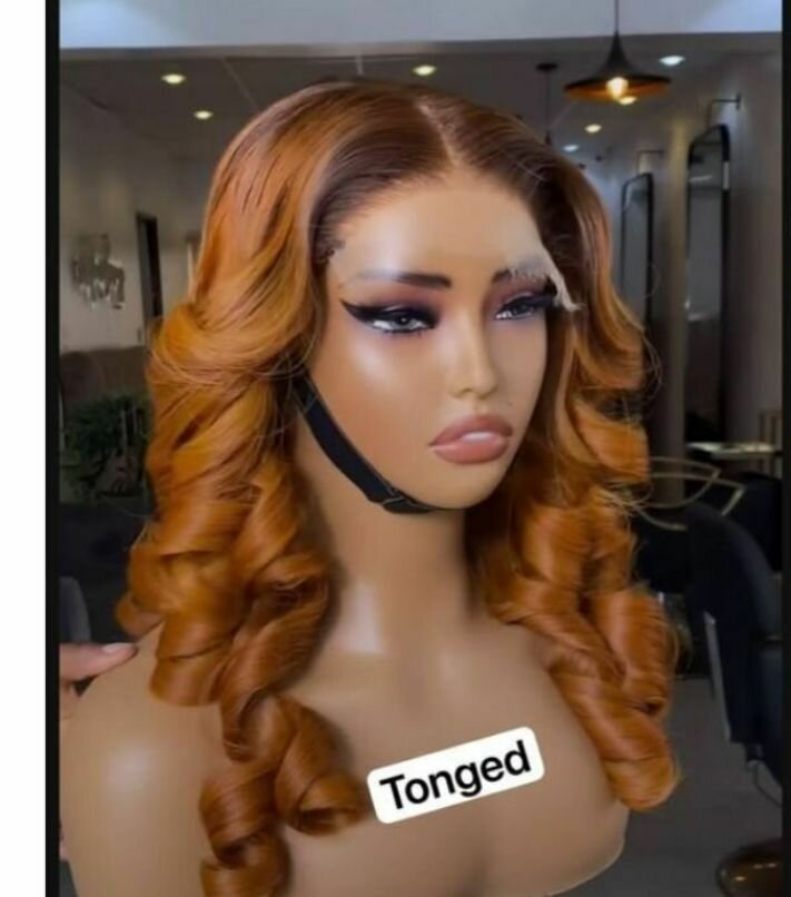 Perruque Bouclée Auburn Luxe