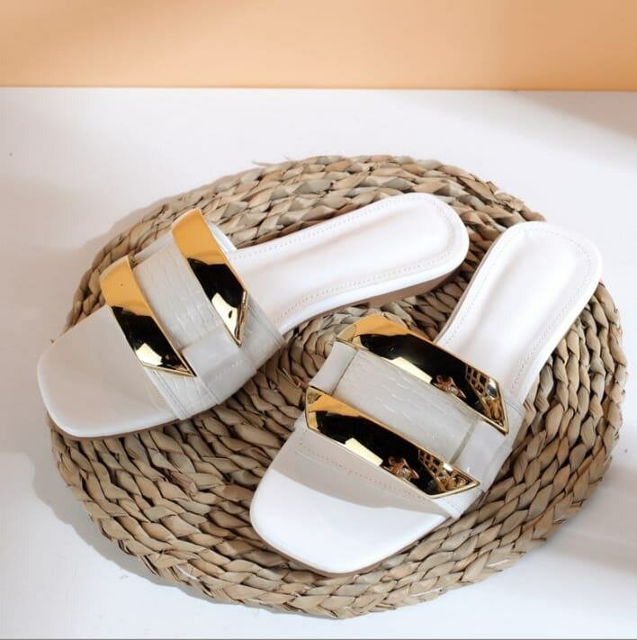 Ladies White Slipper