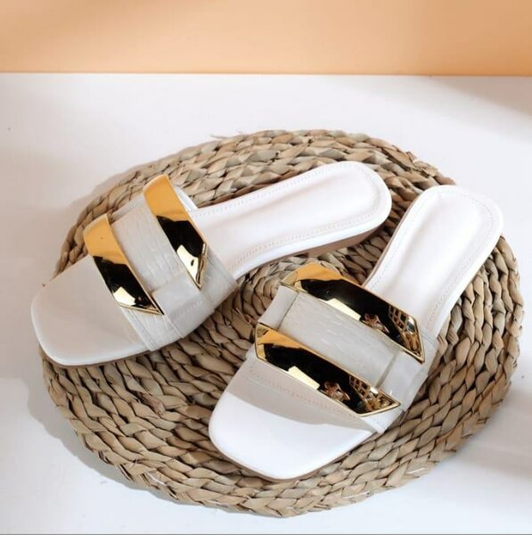 Ladies White Slipper